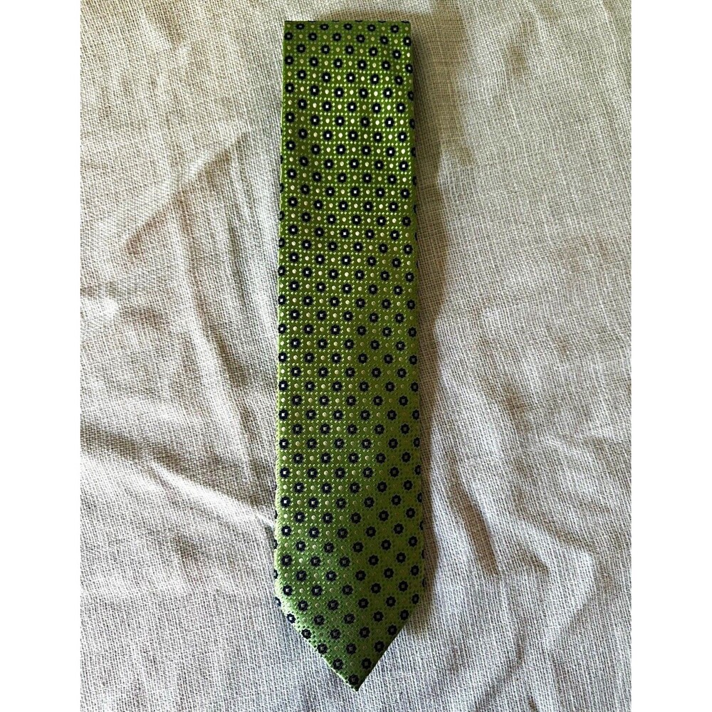 Haggar Green Navy Geometric Medallion Men’s Necktie